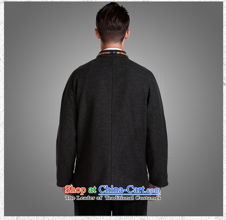 Fzog stylish and simple China wind men middle-aged men's comfort and breathability loose pure color long-sleeved Tang dynasty from iron black XL Photo, prices, brand platters! The elections are supplied in the national character of distribution, so action, buy now enjoy more preferential! As soon as possible.