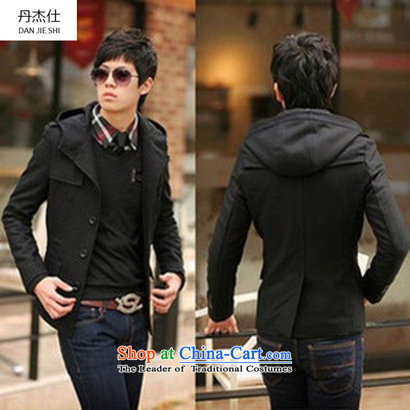 Dan Jie Shi _DANJIESHI_ youth leisure fashion thick jacket Chinese tunic windbreaker170_88_M_ brown shirt