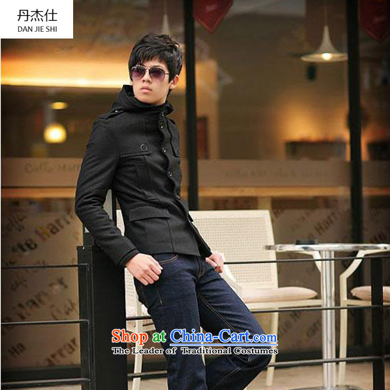 Dan Jie Shi (DANJIESHI) youth leisure fashion thick jacket Chinese tunic windbreaker 170/88(M), brown shirt Dan Jie Shi (DAN JIE SHI) , , , shopping on the Internet