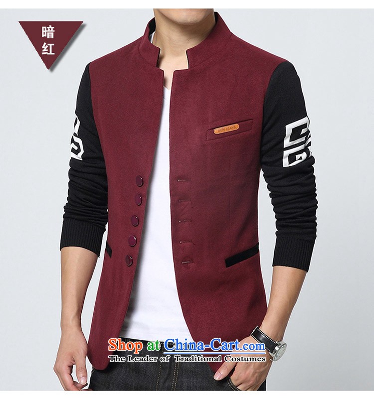 2015 Fall/Winter Collections waxberry men small business suit male England Mock-neck gross Korean male Chinese tunic? 