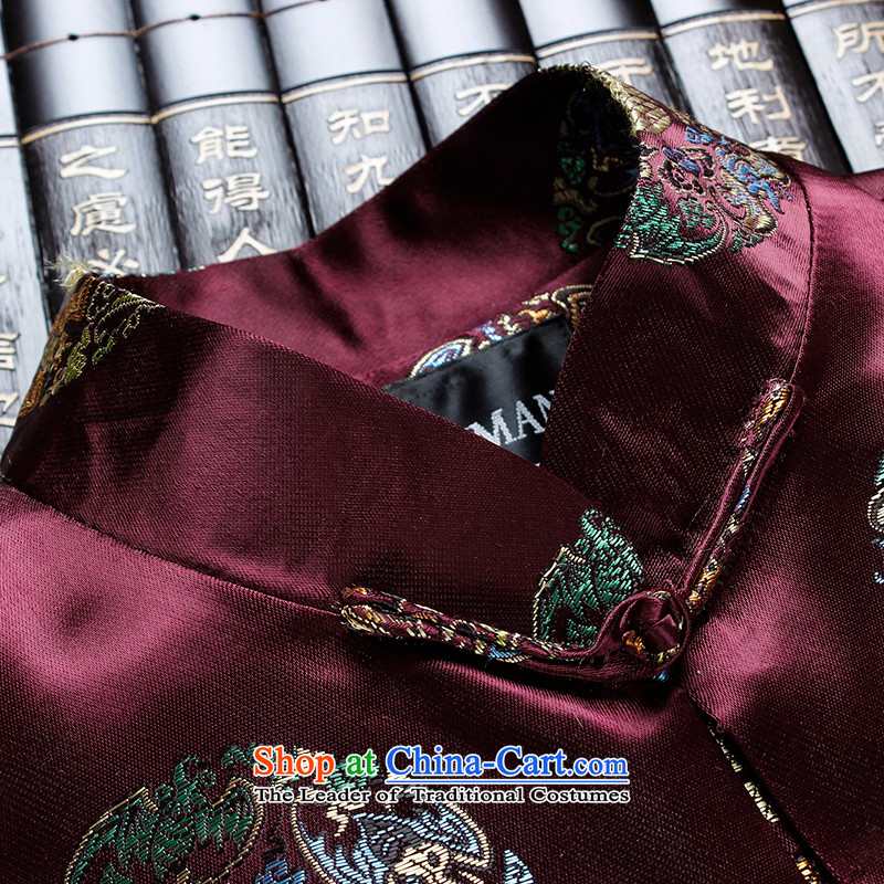 The Lhoba nationality Wei Mephidross Warranty China wind autumn and winter, couples with Tang dynasty women and men by older persons life marriage ceremony with a birthday party Chinese clothing men (cotton warm) 180/XL, warranty, Judy Wai (B.L.WEIMAN Ove