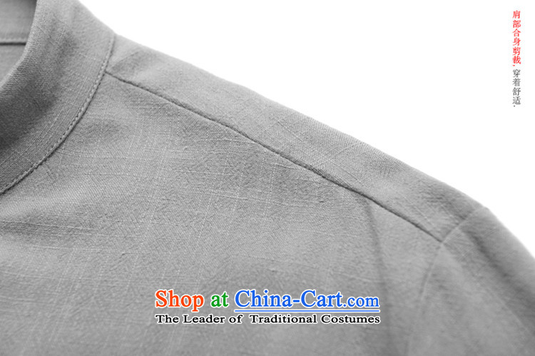 Hee-Snapshot Lung Men forming the Tang dynasty shirt linen adhesive trendy and comfortable Chinese shirt collar autumn 2015 new black L picture, prices, brand platters! The elections are supplied in the national character of distribution, so action, buy now enjoy more preferential! As soon as possible.