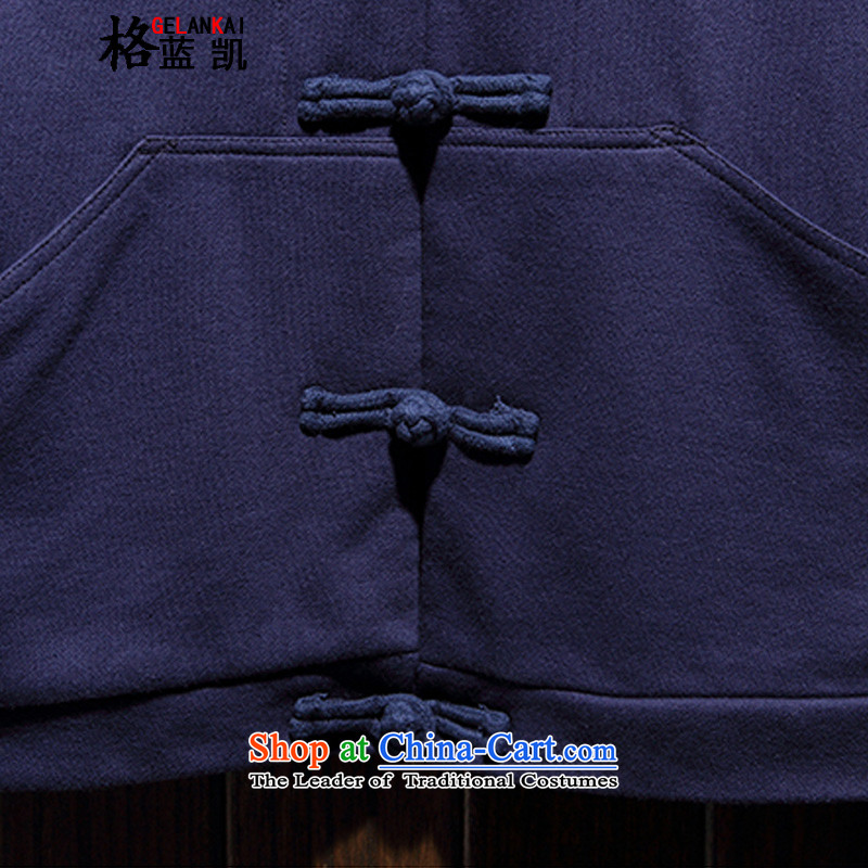 The blue Kai (GELANKAI) national costumes autumn replacing men China wind maximum code disk detained men casual kung fu load jacket W099 black M of blue Kai GELANKAI) , , , shopping on the Internet