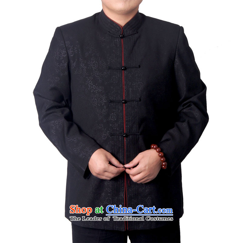 Mr Rafael Hui-ying's New Man Tang jackets spring long-sleeved shirt collar male China wind Chinese elderly in the national costumes holiday gifts black 158616 185 British Mr Rafael Hui (sureyou) , , , shopping on the Internet
