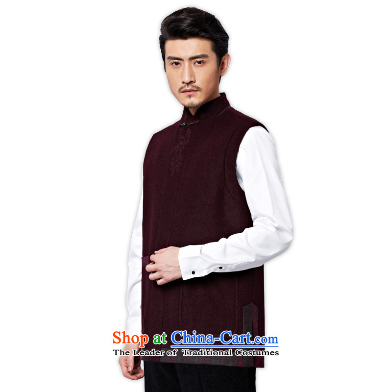 To Tang Dynasty Dragon 2015 autumn and winter New China wind men wool disc folder of the detained 15560 wine red wine red 44, to lung , , , shopping on the Internet