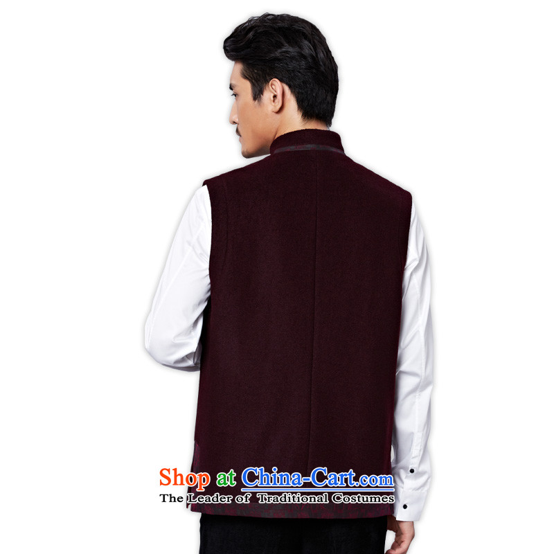 To Tang Dynasty Dragon 2015 autumn and winter New China wind men wool disc folder of the detained 15560 wine red wine red 44, to lung , , , shopping on the Internet