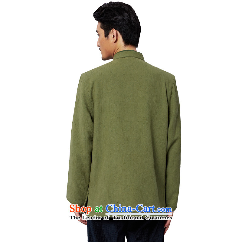 To Tang Dynasty Dragon 2015 autumn and winter New China wind men jacquard cotton jacket 15575 Green Green 52, to lung , , , shopping on the Internet