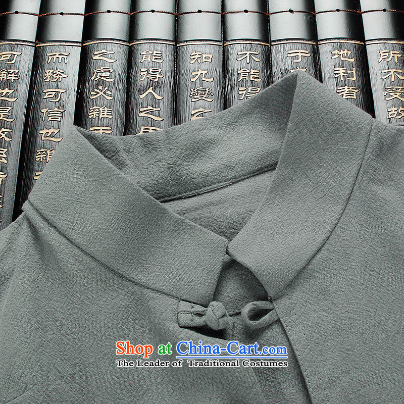 The spring of the Lhoba nationality Wei Mephidross Warranty New Men Chinese tunic collar Solid Color Tang dynasty male cotton linen clothes father pack Black 190/XXXL, warranty, Judy Wai (B.L.WEIMAN Overgrown Tomb) , , , shopping on the Internet