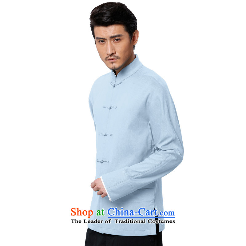 To Tang Dynasty Dragon 2015 autumn and winter New China wind men days silk and cotton collar jacket counterfeit checks, Lake blue lake blue 46, to lung , , , shopping on the Internet