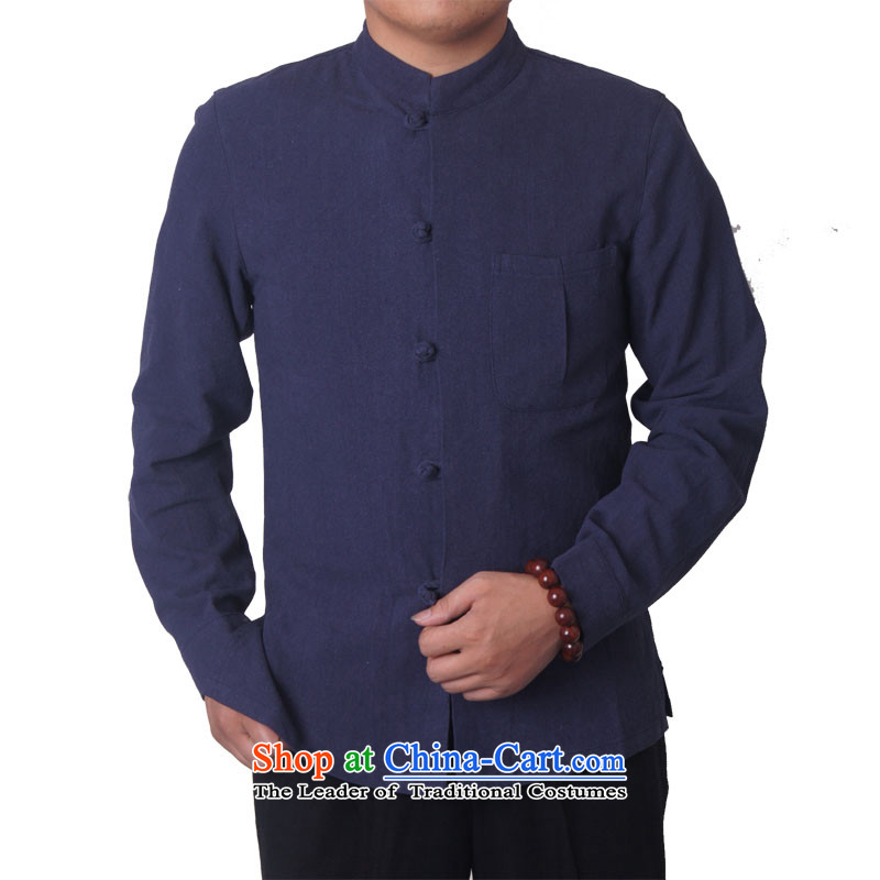 Mr Rafael Hui-ying's New Man Tang jackets during the spring and autumn boxed long-sleeved shirt collar male China wind Chinese elderly in the national costumes holiday gifts of blue and white 7750 180, Mr Rafael Hui (sureyou Ying) , , , shopping on the In