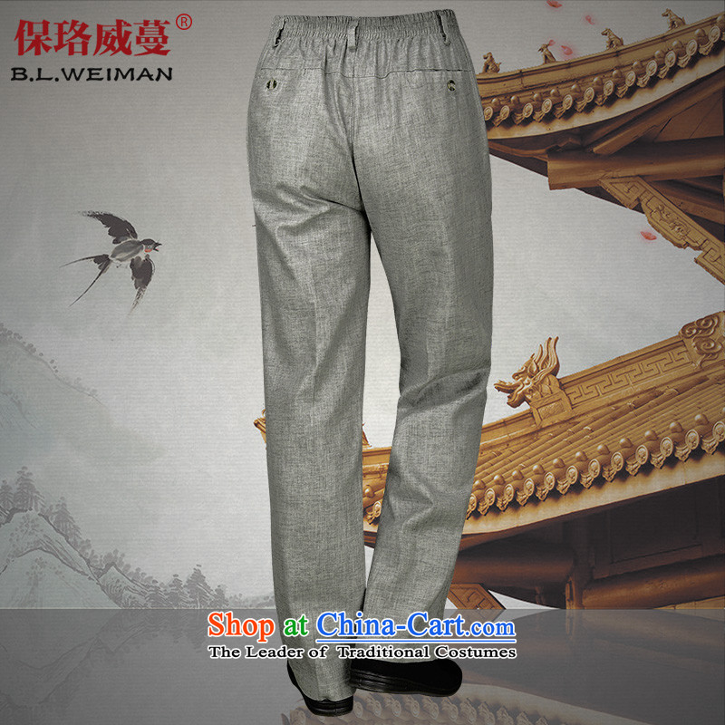 The Lhoba nationality Wei Mephidross warranty light summer, casual pants men cotton linen pants in older trousers loose, cool breathability light gray 185/XXL, Warranty Judy Wai (B.L.WEIMAN Overgrown Tomb) , , , shopping on the Internet