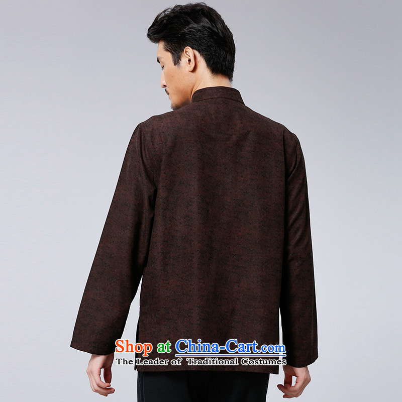 To Tang Dynasty Dragon 2015 autumn and winter New China wind men retro-tie jacket 15600 wine red wine red 44, to lung , , , shopping on the Internet