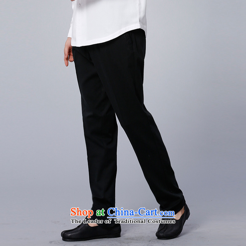 To Tang Dynasty Dragon 2015 autumn and winter New China wind men days silk and cotton pant 15571 Black 52 to lung , , , shopping on the Internet