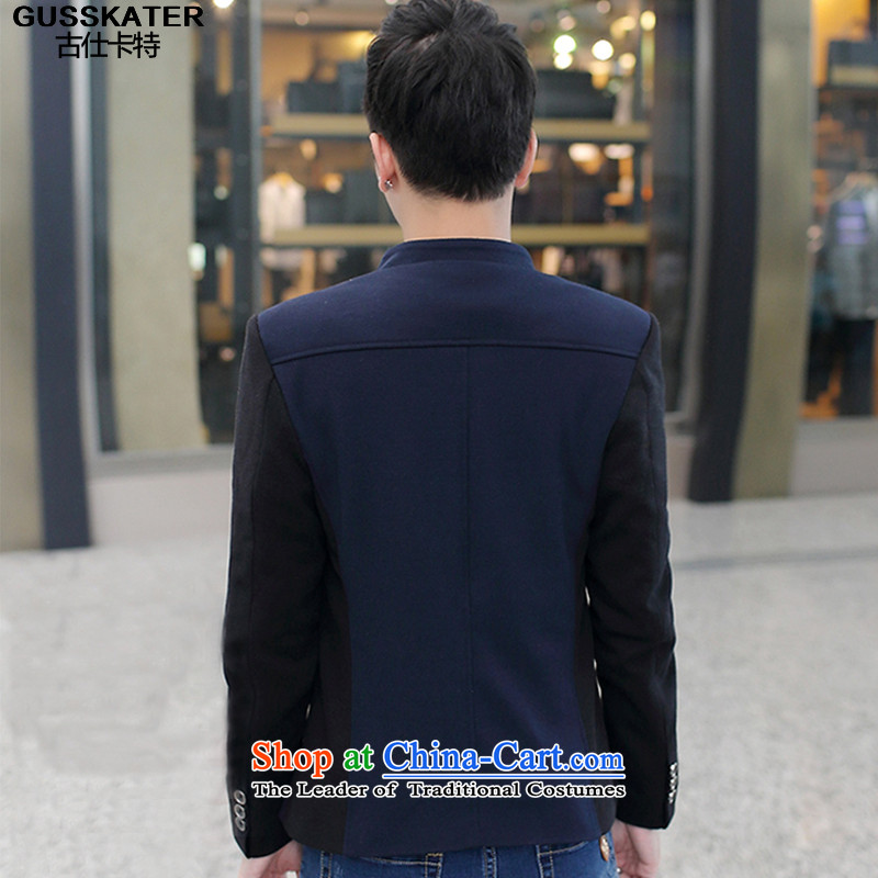 Mrs Shi Tang Dynasty Chinese tunic Carter Summer 2015 Autumn on Men's Mock-Neck Chinese tunic jacket light jacket male B465 navy M ancient Sze Jimmy Carter (GUSSKATER) , , , shopping on the Internet