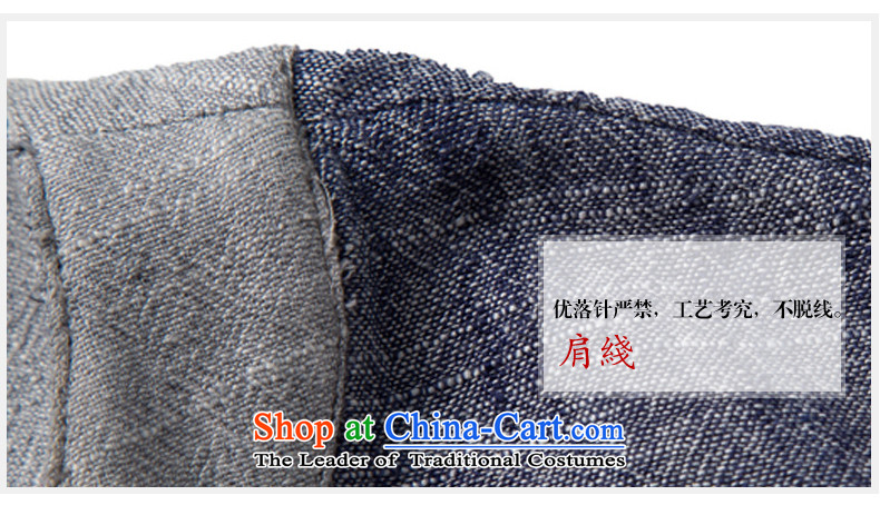 Renowned China wind autumn men cotton linen Tang dynasty and long-sleeved T-shirt Han-ball-service loose swashplate buttoned, dark gray in (L) pictures, -C0356 price, brand platters! The elections are supplied in the national character of distribution, so action, buy now enjoy more preferential! As soon as possible.