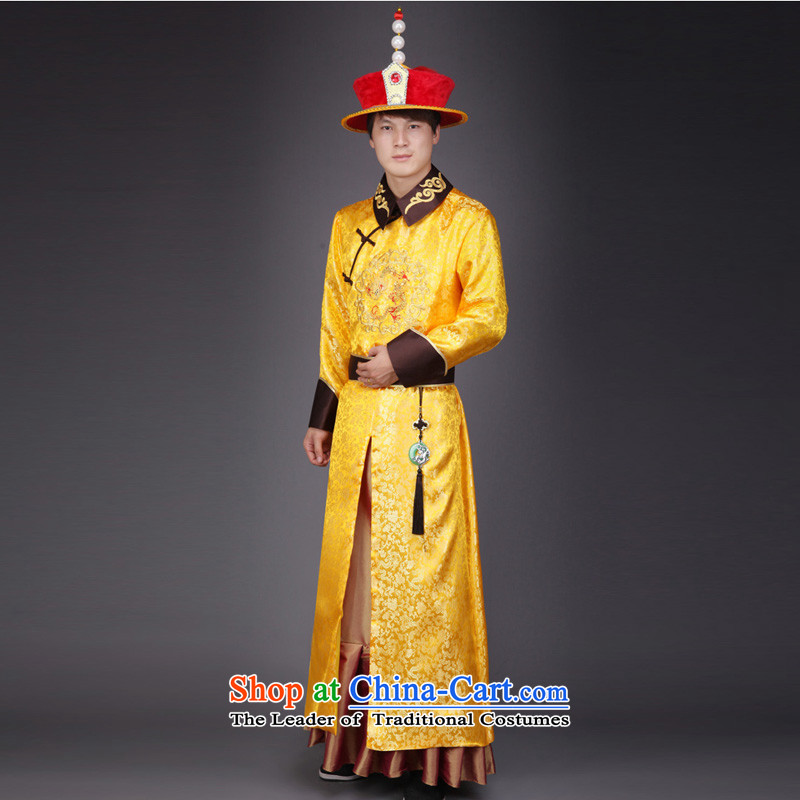 Time Syrian robes of the dragon, the emperor of the Qing Emperor Apparel clothing Zerubbabel costume Queen's clothing will stage performances videos clothing costumes yellow, time Syrian shopping on the Internet has been pressed.