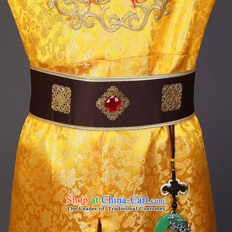 Time Syrian robes of the dragon, the emperor of the Qing Emperor Apparel clothing Zerubbabel costume Queen's clothing will stage performances videos clothing costumes yellow, time Syrian shopping on the Internet has been pressed.