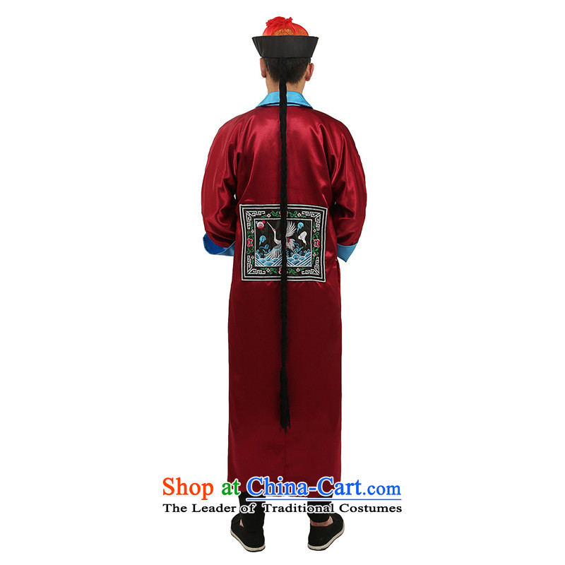 Time Syrian men wearing Qing dynasty ancient costumes. Eunuchs replacing Halloween costumes Halloween costume zombie bodyguard will deep red adult 160-175CM) Picture, prices, brand platters! The elections are supplied in the national character of distribution, so action, buy now enjoy more preferential! As soon as possible.