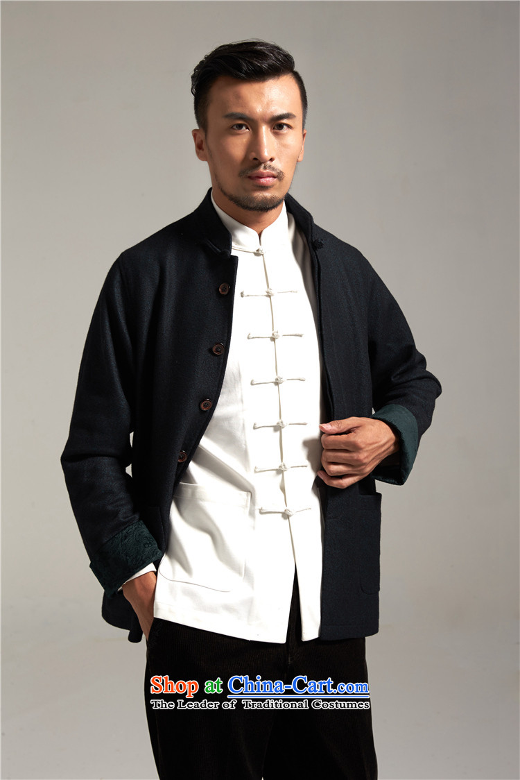 Fudo look forward to the winter, Tang dynasty spell color flip sleeve jacket Chinese knots in the autumn and winter 2015 T-shirt older New China wind men black 2XL Photo, prices, brand platters! The elections are supplied in the national character of distribution, so action, buy now enjoy more preferential! As soon as possible.