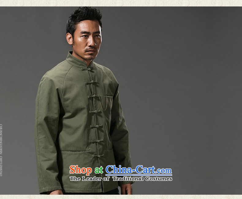 Renowned China wind men stylish l Disc detained men Tang dynasty through the spring and fall of Chinese Han-jacket coat blue XXL picture, prices, brand platters! The elections are supplied in the national character of distribution, so action, buy now enjoy more preferential! As soon as possible.