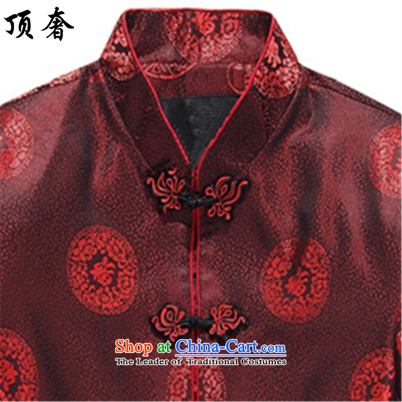 Top Luxury men in Tang Dynasty Older long-sleeved kit loose Chinese mock cotton coat female couple with Han-thick, Red Chinese Chinese tunic, jacket women 165, top luxury shopping on the Internet has been pressed.