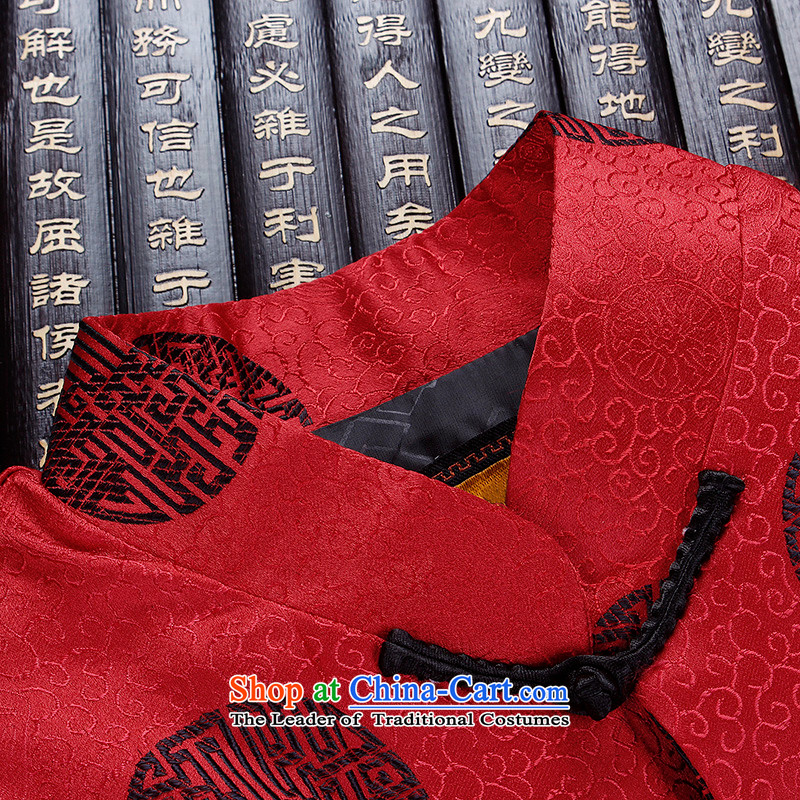 The Lhoba nationality Wei Mephidross warranty spring men Tang long-sleeved jacket of older persons in the life of the birthday of the golden marriage ceremony clothing chinese red Chinese festive TZ2949) 190/XXXL, (warranty (B.L.WEIMAN Lhoba nationality W