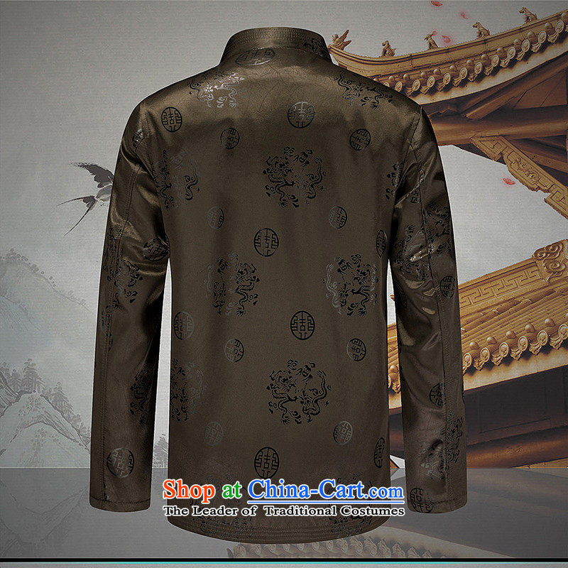 The Lhoba nationality Wei Overgrown Tomb fall under replacing men Tang jacket of older persons in the Chinese men's national dress jacket (spring and autumn lint-free thick warm) red spot 175/L, (TZ9271) Warranty Judy Wai (B.L.WEIMAN Overgrown Tomb) , , ,