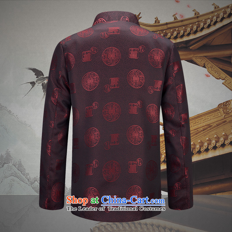 The Lhoba nationality Wei Overgrown Tomb autumn warranty couples Tang dynasty men jacket coat of older persons in the Chinese Dress autumn load long-sleeved festive red - Men well field) COTTON XXL,) warranty of the Lhoba nationality Wei (B.L.WEIMAN Overg