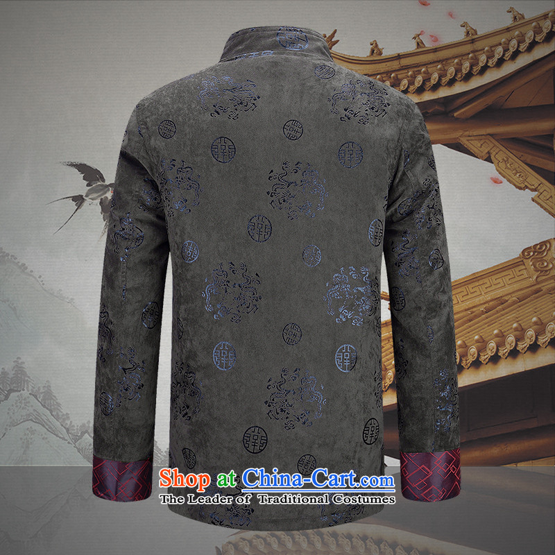 The Lhoba nationality Wei Overgrown Tomb Chinese warranty men of autumn and winter men on men's Tang dynasty clothes of older persons in the autumn of the elderly installed China Coat Hung (winterization warm cotton coat Tang dynasty )Z2956 190/XXXL, warr
