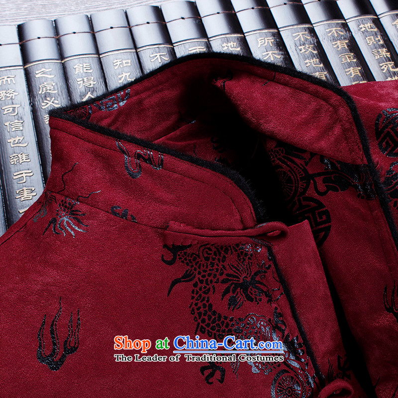 The Lhoba nationality Wei Overgrown Tomb in warranty older men and Tang dynasty ãþòâ plus lint-free thick autumn and winter long-sleeved sweater elderly winter robe red 190/XXXL, warranty, Judy Wai (B.L.WEIMAN Overgrown Tomb) , , , shopping on the Interne