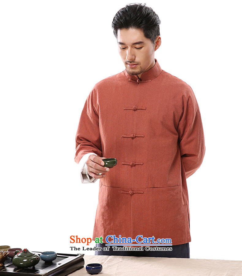 Azzu defense (azouari) China wind of autumn and winter linen manually Tang dynasty detained disc long-sleeved leisure men's jackets red-orange L picture, prices, brand platters! The elections are supplied in the national character of distribution, so action, buy now enjoy more preferential! As soon as possible.