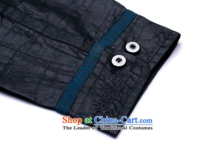 De Fudo Cornflower Blue 2015 original cloud of incense yarn Tang dynasty and long-sleeved shirt silk Chinese domestic Tang dynasty China wind black L picture, prices, brand platters! The elections are supplied in the national character of distribution, so action, buy now enjoy more preferential! As soon as possible.