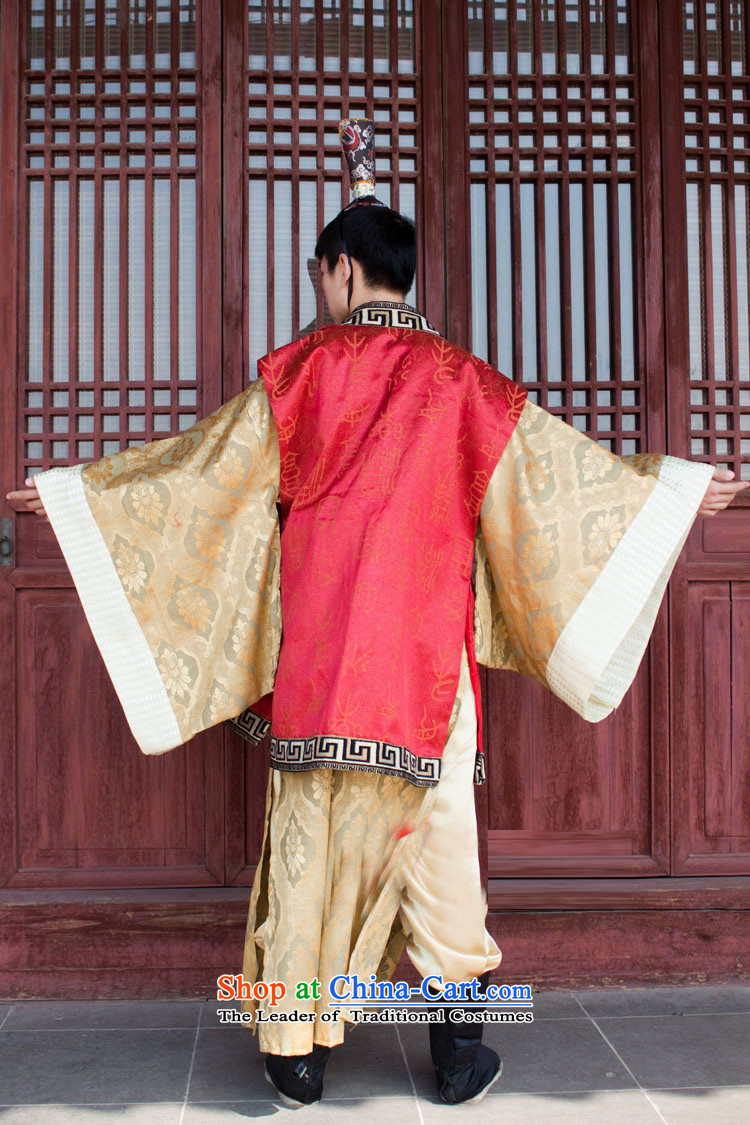 Time Syrian Tang dynasty costume ancient Minister Han-red costumes will rationalize sat photography Gau 221-265 King Lung Emperor robe men wearing stage costumes khaki adult, pictures, prices, 160-175CM brand platters! The elections are supplied in the national character of distribution, so action, buy now enjoy more preferential! As soon as possible.