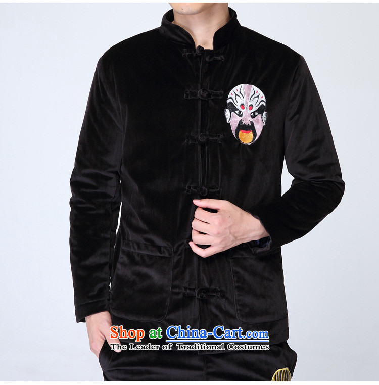 Dan Jie Shi 2015 Men's Shirt thoroughly short of Kim scouring pads Mock-neck Sau San autumn and winter men middle-aged corduroy robe jacket solid color cotton coat blue 2XL Photo, prices, brand platters! The elections are supplied in the national character of distribution, so action, buy now enjoy more preferential! As soon as possible.