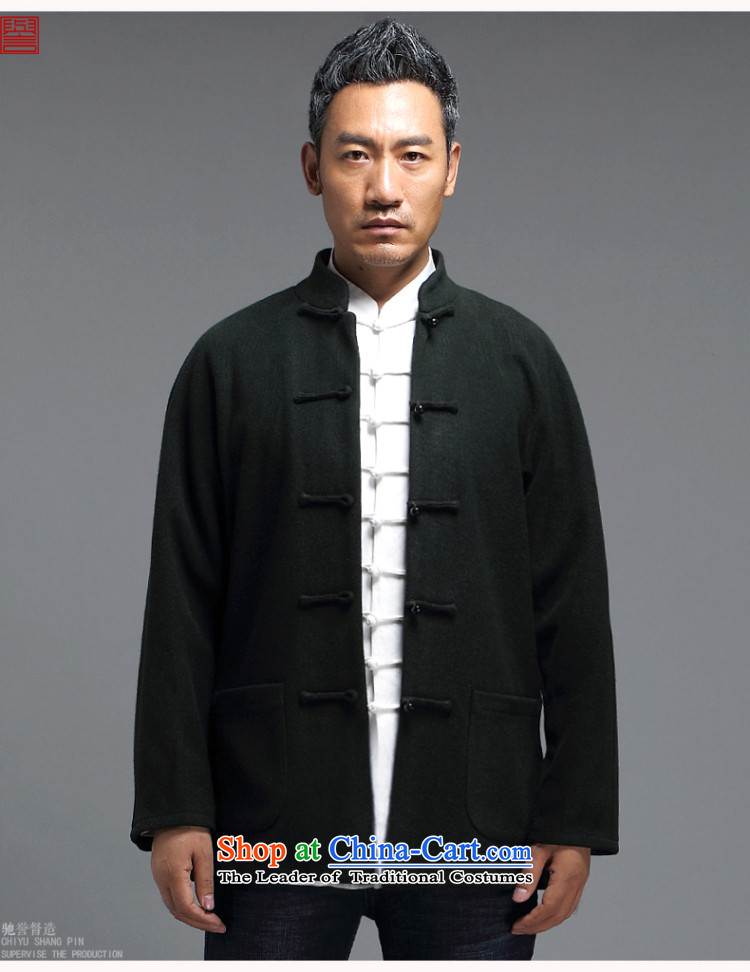 Renowned for autumn and winter 2015 New China wind in older men Tang Dynasty Chinese long-sleeved improved disk detained men Han-Tang dynasty 3XL Emerald Picture, prices, brand platters! The elections are supplied in the national character of distribution, so action, buy now enjoy more preferential! As soon as possible.