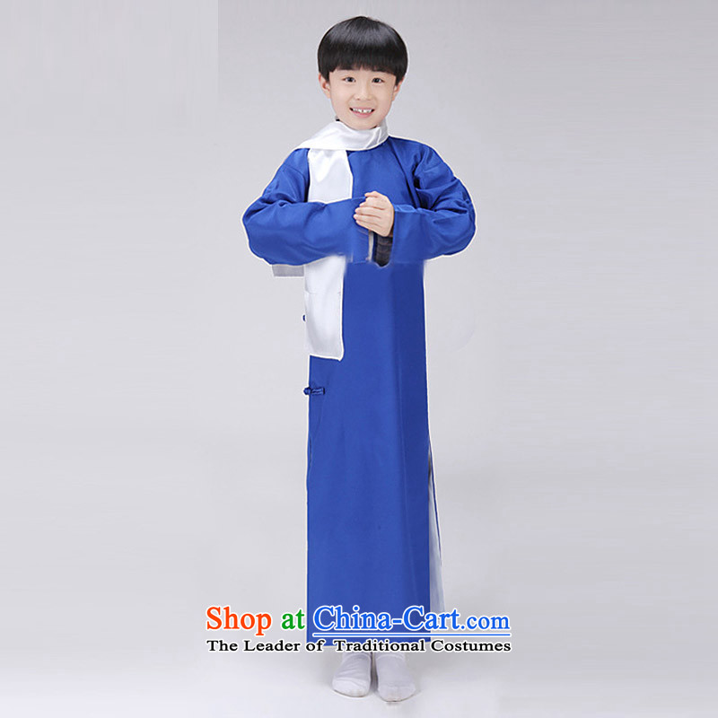 The Republic of Korea, Syrian children ancient time wearing gowns style robes boy comic dialogs will stage size cheongsams interludes May-fourth young students with gray聽150CM, time Syrian shopping on the Internet has been pressed.