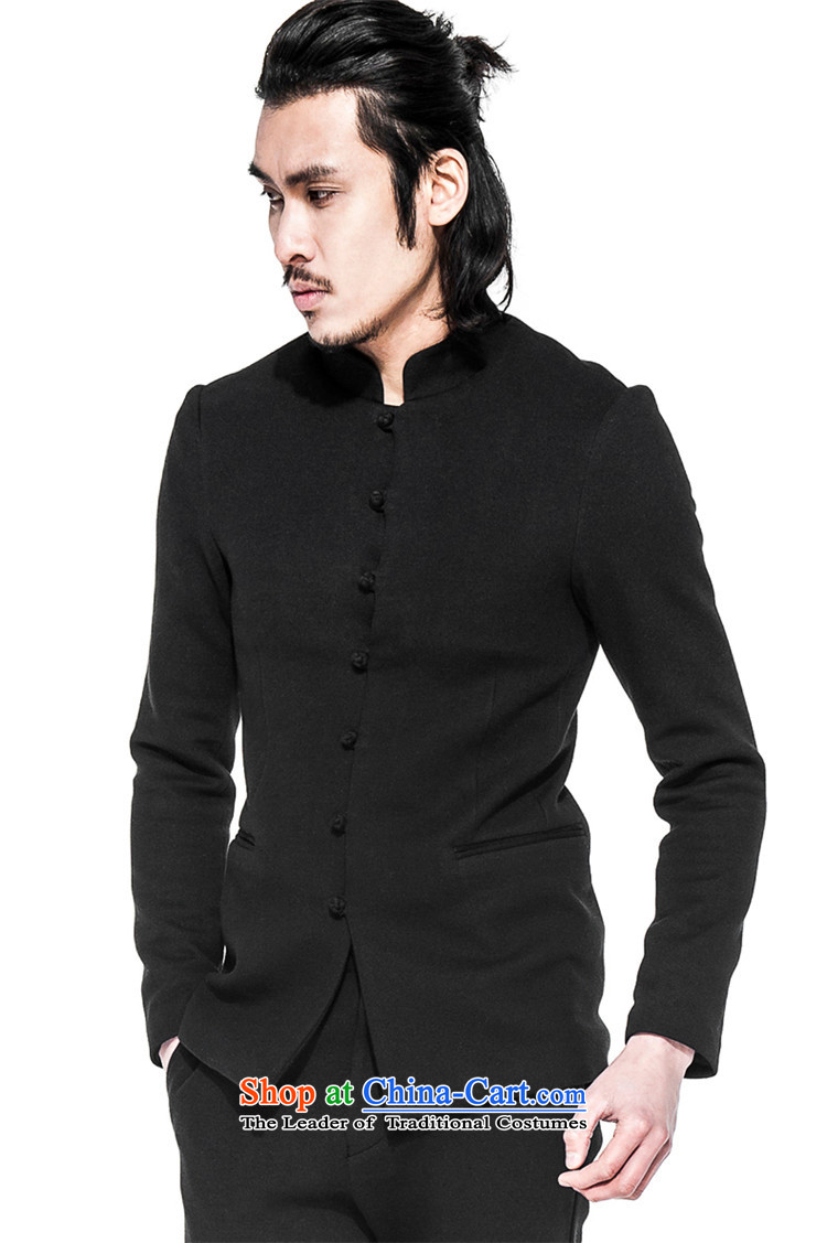 Hee-Snapshot Lung Men fall Chinese collar Chinese tunic improved Sau San Tong installed China wind jacket is cotton space black L picture, prices, brand platters! The elections are supplied in the national character of distribution, so action, buy now enjoy more preferential! As soon as possible.