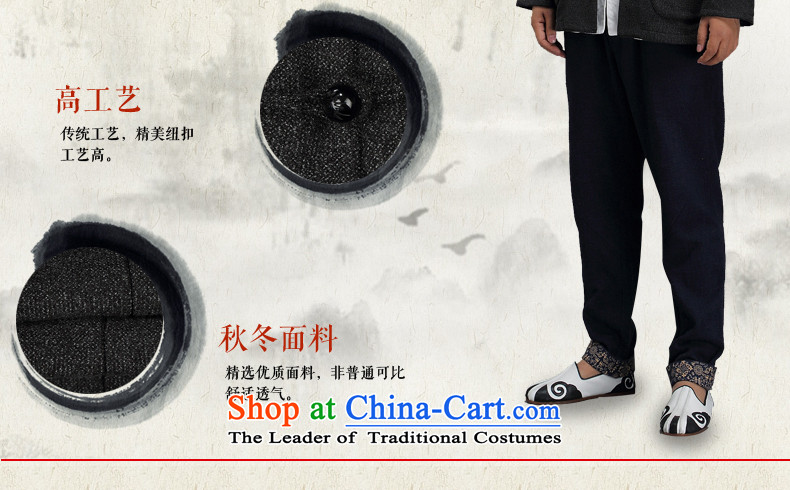 Renowned for autumn and winter 2015 New China wind male Tang Dynasty Chinese long-sleeved improved China wind ball-Tang Dynasty to the black XXXL picture, prices, brand platters! The elections are supplied in the national character of distribution, so action, buy now enjoy more preferential! As soon as possible.