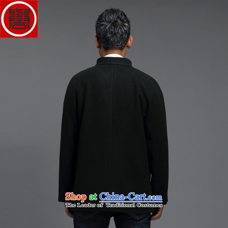 Renowned for autumn and winter 2015 New China wind male Tang Dynasty Chinese long-sleeved improved China wind ball-Tang Dynasty to the black XXXL, renowned (CHIYU) , , , shopping on the Internet