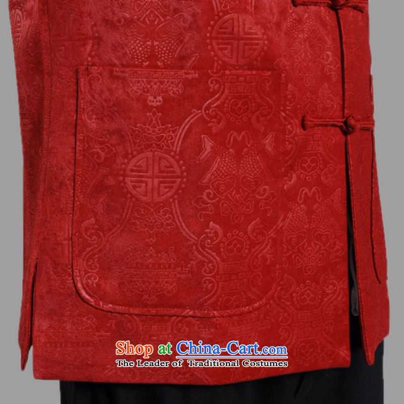 In accordance with the Chinese National wind improvements gel collar suit. The elderly disc classical father replacing Tang jackets LGD/M0043# RED XL, in accordance with the fuser has been pressed shopping on the Internet