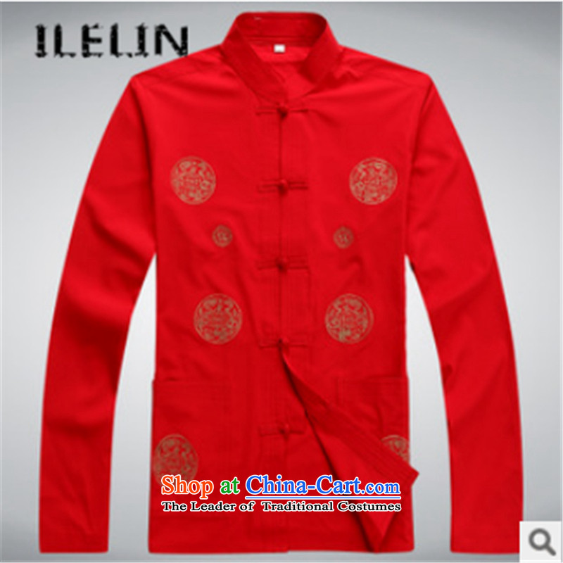 The fall in the new ILELIN2015 older Tang Dynasty Package men wearing casual male father Chinese Antique long-sleeved shirt large white 180,ILELIN,,, relaxd shopping on the Internet
