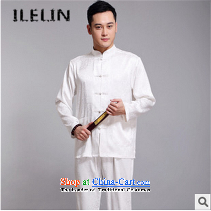 The fall of the new retro ILELIN2015 China wind in older Chinese Han-Tang dynasty and long-sleeved clothing with father kit beige 180,ILELIN,,, shopping on the Internet