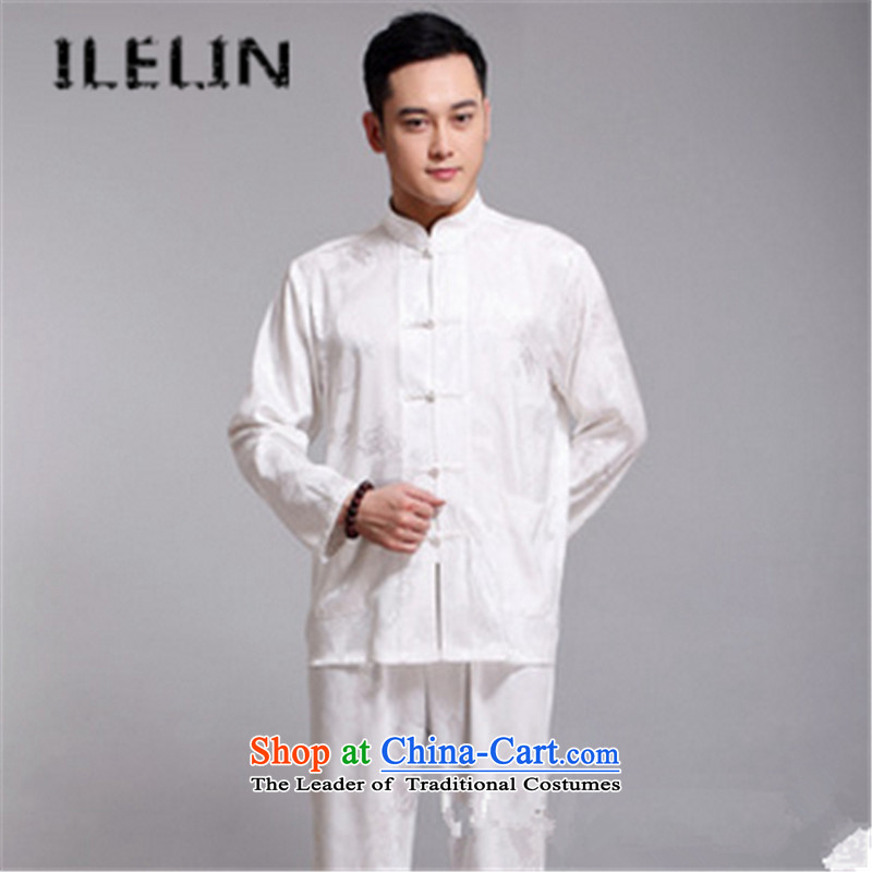 The fall in the new ILELIN2015 older men long-sleeved shirt older persons Tang dynasty birthdays dress China wind retro grandpa red 190,ILELIN,,, shopping on the Internet
