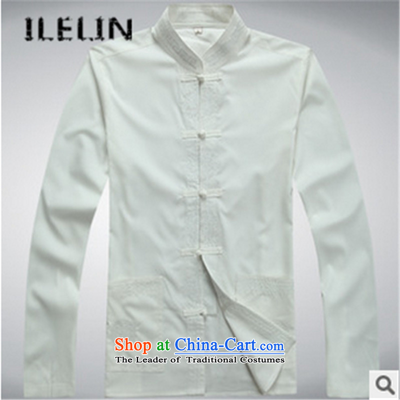 The fall of new ILELIN2015 Men long-sleeved father in Tang Dynasty older grandfather autumn T-shirts older persons China wind kit red 180,ILELIN,,, shopping on the Internet