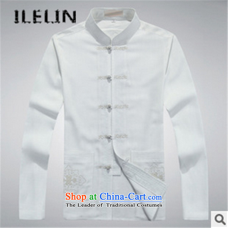 The fall of the new Tang ILELIN2015 replacing men in autumn of older persons and long-sleeved shirt with Grandpa Chinese shirt father loose kit black 175,ILELIN,,, shopping on the Internet