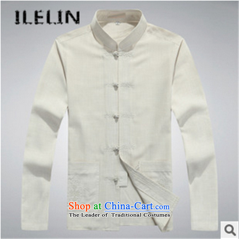 The fall of the new Tang ILELIN2015 replacing men in autumn of older persons and long-sleeved shirt with Grandpa Chinese shirt father loose kit black 175,ILELIN,,, shopping on the Internet