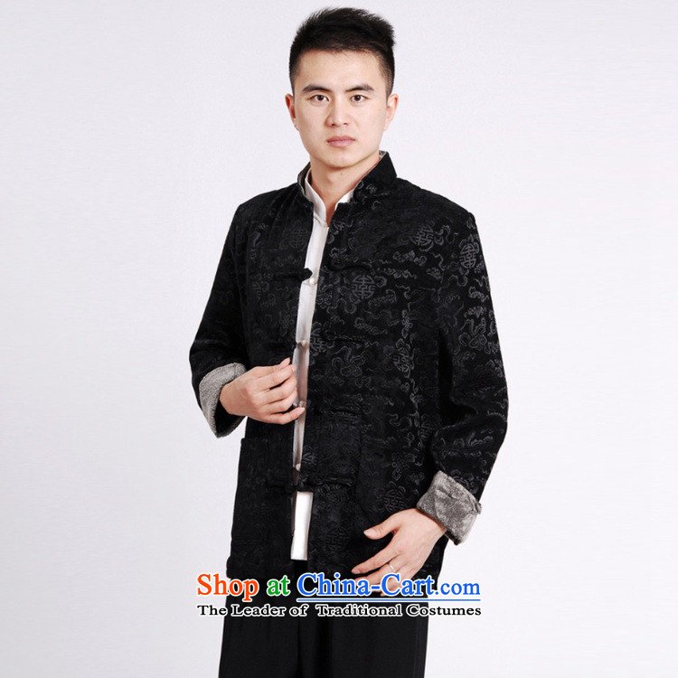 In accordance with the fuser autumn and winter stylish new ethnic Chinese improvement of nostalgia for the elderly in the stitching father load suit Tang jackets Lgd/m0036# -A black XL Photo, prices, brand platters! The elections are supplied in the national character of distribution, so action, buy now enjoy more preferential! As soon as possible.