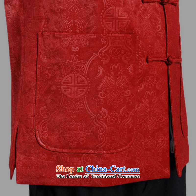 In accordance with the love spring and autumn l trendy new) older men of ethnic Chinese improvements retro father replacing Tang jackets LGD/M0043# RED 2XL, according to love l , , , shopping on the Internet