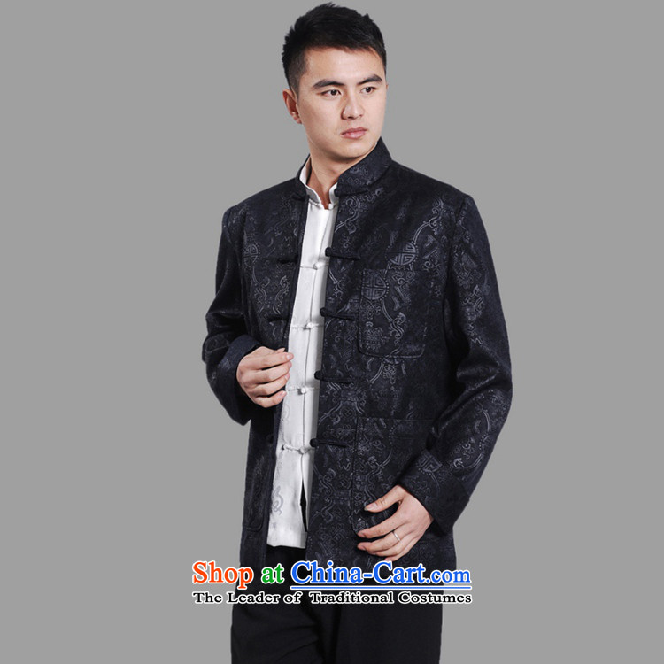 In accordance with the love of nostalgia for the ethnic Chinese in long-sleeved shirt improved Men's Mock-Neck Classic tray clip loaded father Tang jackets Lgd/m0043# -A Dark Blue M picture, prices, brand platters! The elections are supplied in the national character of distribution, so action, buy now enjoy more preferential! As soon as possible.