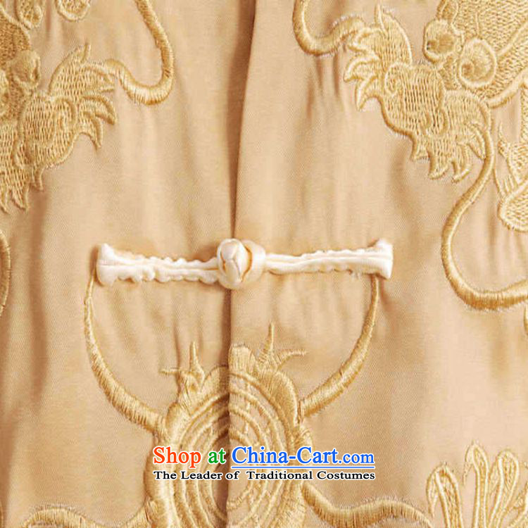In accordance with the love of ethnic Chinese improvements in long-sleeved blouses Tang collar double dragon embroidered with Father Tang jackets LGD/M1009# YELLOW 3XL picture, prices, brand platters! The elections are supplied in the national character of distribution, so action, buy now enjoy more preferential! As soon as possible.